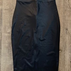 faux leather spandex pencil skirt